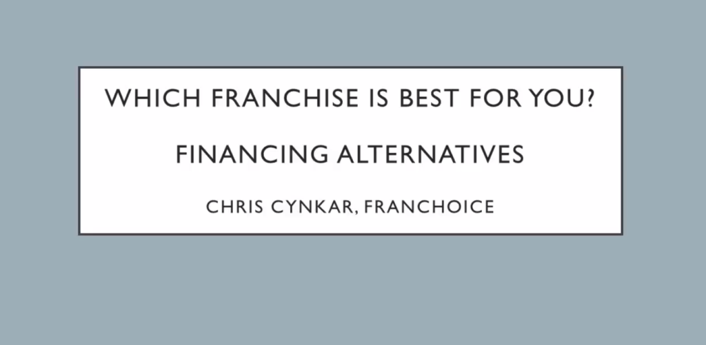 Franchise Financing Alternatives